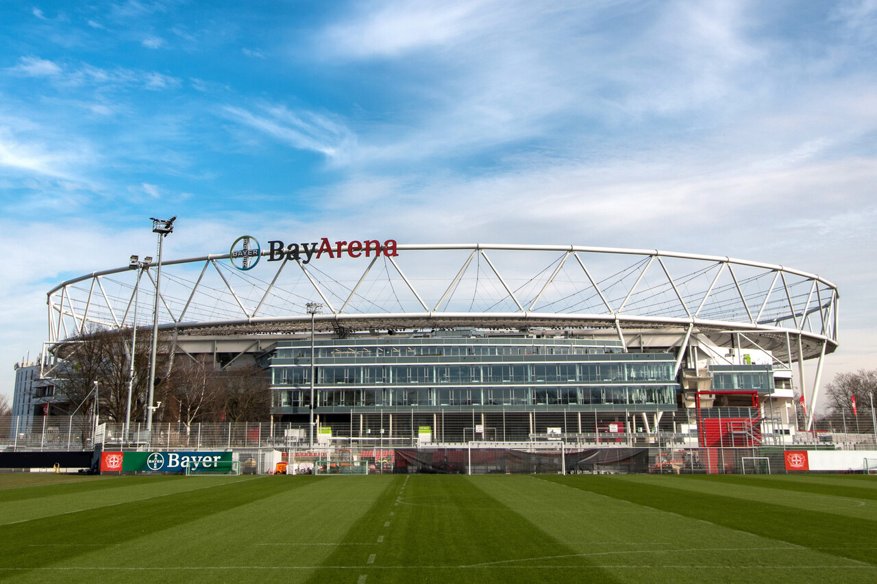The West Stand of the BayArena offers more than just looks